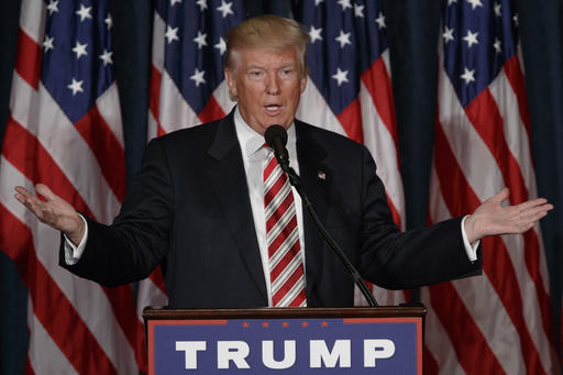 Republican presidential candidate Donald Trump speaks about national security Wednesday Sept. 7 2016 at the Union League in Philadelphia