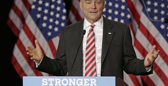 Kaine touts foreign policy background hits Trump in speech