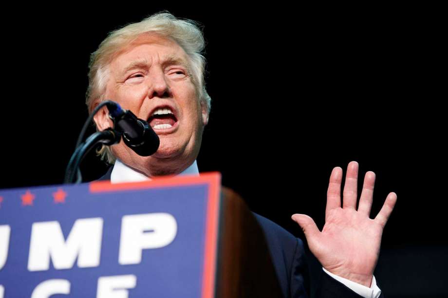 Republican presidential candidate Donald Trump speaks during a rally Friday Sept. 9 2016 in Pensacola Fla