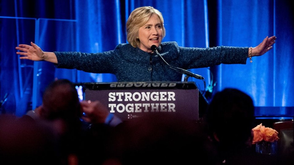 Democratic presidential candidate Hillary Clinton speaks at an LBGT For Hillary Gala at the Cipriani Club in New York Friday Sept. 9 2016