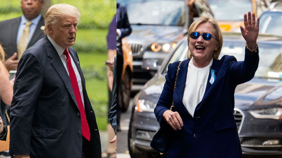 Donald Trump and Hillary Clinton on the 15th Anniversary of the Sept. 11th attacks