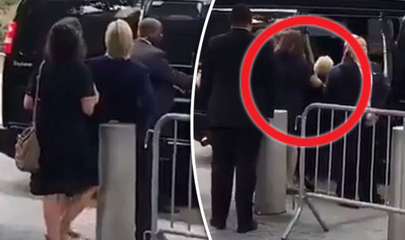 Clinton leaves 9/11 ceremony early, blames overheating