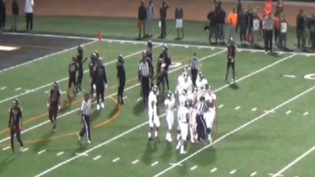 College football player arrested after punching referee