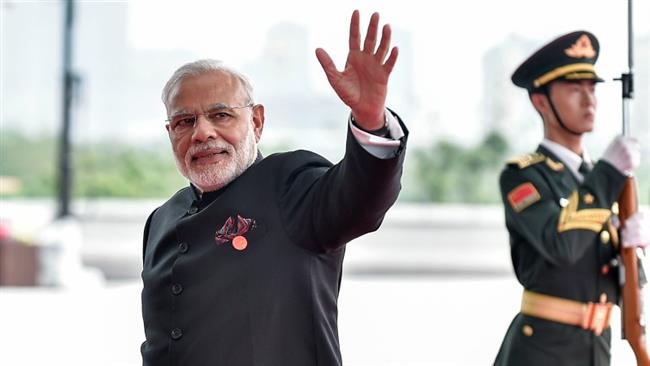 Indian Prime Minister Narendra Modi arrives at the Hangzhou Exhibition Center to participate to G20 Summit in Hangzhou Zhejiang province China