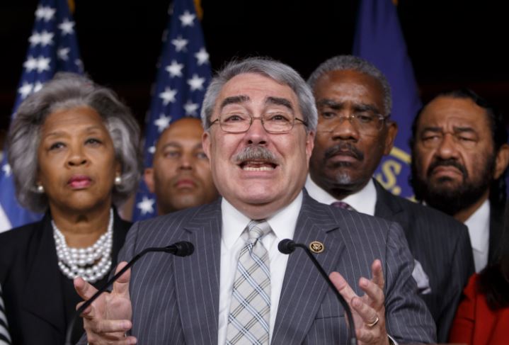 Congressional Black Caucus Chairman Rep. G. K. Butterfield D-N.C. makes an emotional plea to end the violence that has led to the slayings of police officers in Dallas last night and the fatal police shootings of black men in Louisiana and Minnesota earl