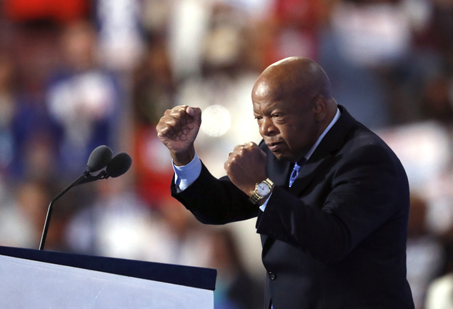 Rep. John Lewis D-Ga. seconds the nomination of Hillary Clinton as President of the United States during the seco