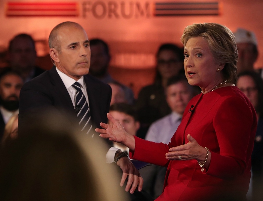 Matt Lauer interviews Hillary Clinton