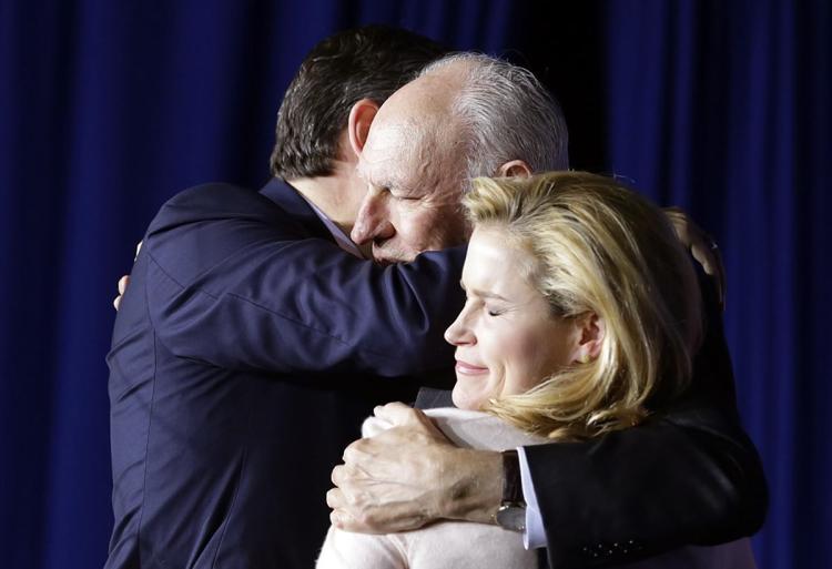 Cruz seen hugging father Rafael and wife Heidi said he has spoke to Trump on the phone since his begrudging endorsement and the Republican presidential nominee offered no apology about his incendiary comments about the pair