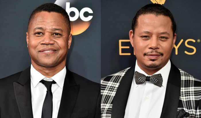 Cuba Gooding Jr. and Terrence Howard attend the 68th Annual Primetime Emmy Awards