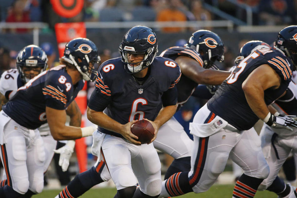 Chicago Bears quarterback Jay Cutler during the first half of an NFL preseason football game against the Denver Broncos in Chicago Thursday Aug. 11 2016