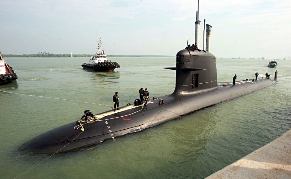 DCNS&#039 Scorpene-class submarine. Pic AP