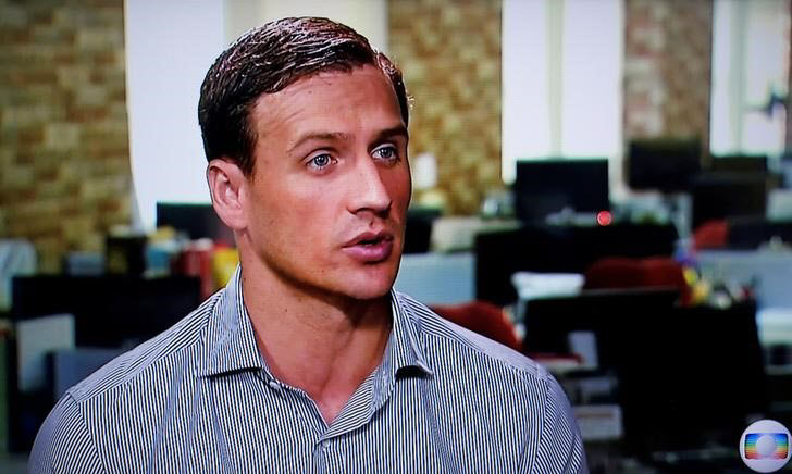 In this still image from video Olympic gold medallist swimmer Ryan Lochte of the U