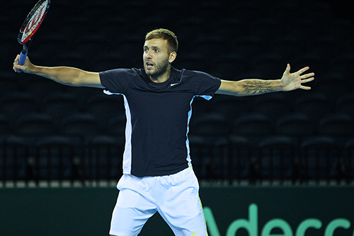 Dan Evans lost in four sets to Leonardo Mayer