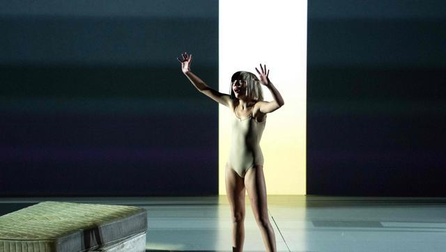 Dancer Maddy Ziegler performs on stage during an Apple event at Bill Graham Civic Auditorium in San Francisco California