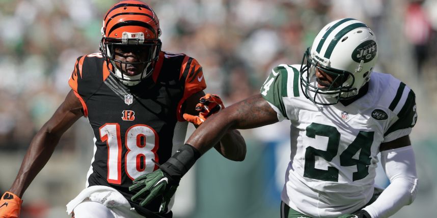 Darrelle Revis looked a step slow covering AJ Green on Sunday