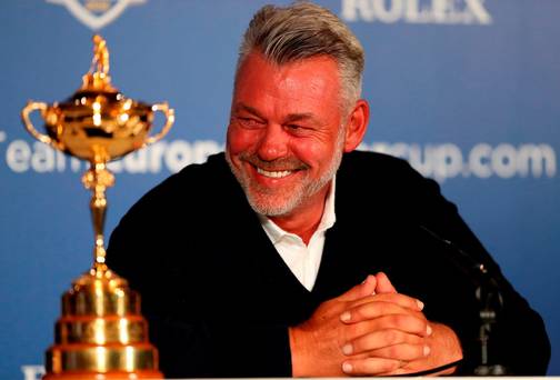 Darren Clarke in jovial mood at a press conference to announce his wild card selections for the Ryder Cup