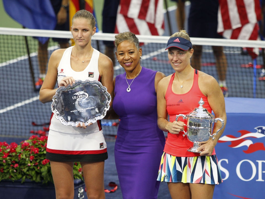 2016 US Open Womens Final
Angelique Kerber- Karolina Pliskova 
Kerber defeats Pliskova in three sets 6-3 4-6 6-4 to win the 2016 US Open Womens Championship in Arthur Ashe Stadium in Flushing New York