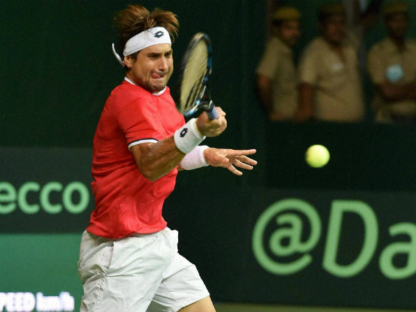 David Ferrer plays against Ramkumar Ramanathan