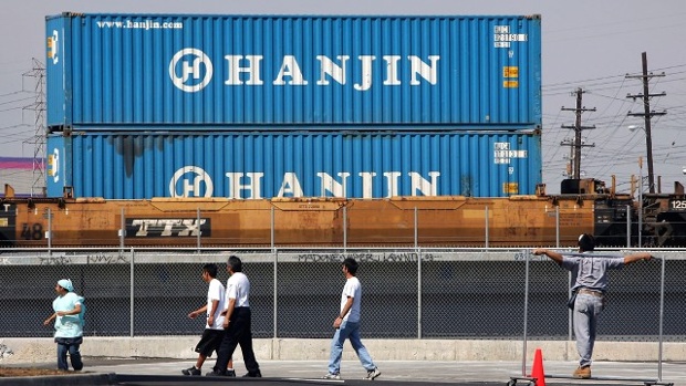 Hanjin shipping containers