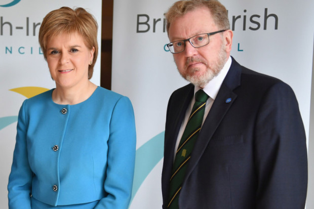 David Mundell with Nicola Sturgeon in July