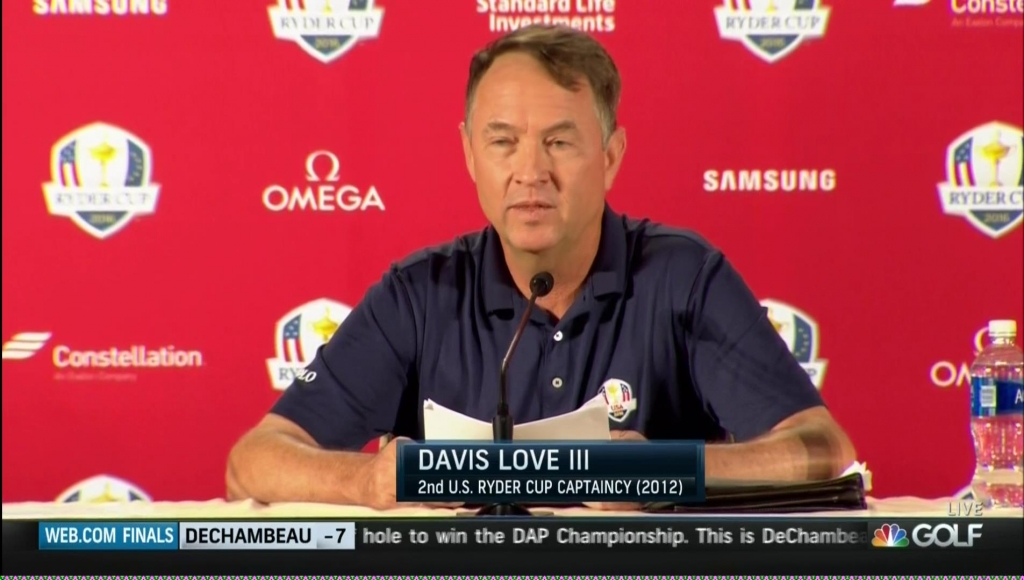 Davis Love III makes his captain's picks for the Ryder Cup