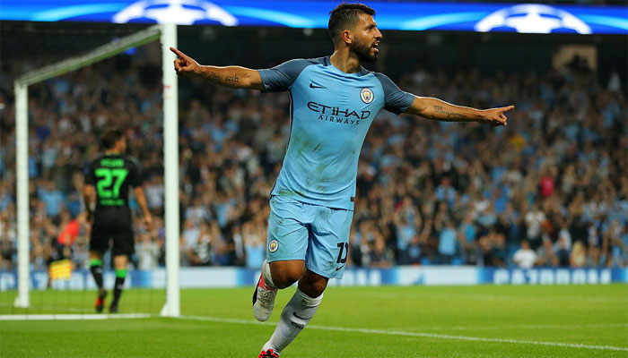 Champions League Sergio Aguero hat-trick gives Manchester City belated lift-off