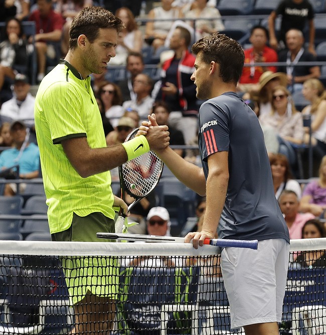 Result: Dominic Thiem injury gifts Juan Martin del Potro place in US Open quarter-finals