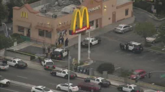 Deputies found a suspect at a local restaurant on Rosemead Boulevard after he allegedly stole an officer's vehicle