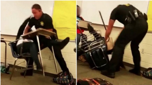 Former police officer Ben Fields in an incident with a Spring Valley High school student after she refused to surrender her cell phone