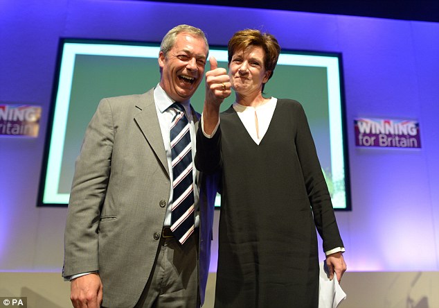 Mr Farage backed Diane James for the leadership and saw his candidate win the battle to replace him at Ukip conference in Bournemouth yesterday