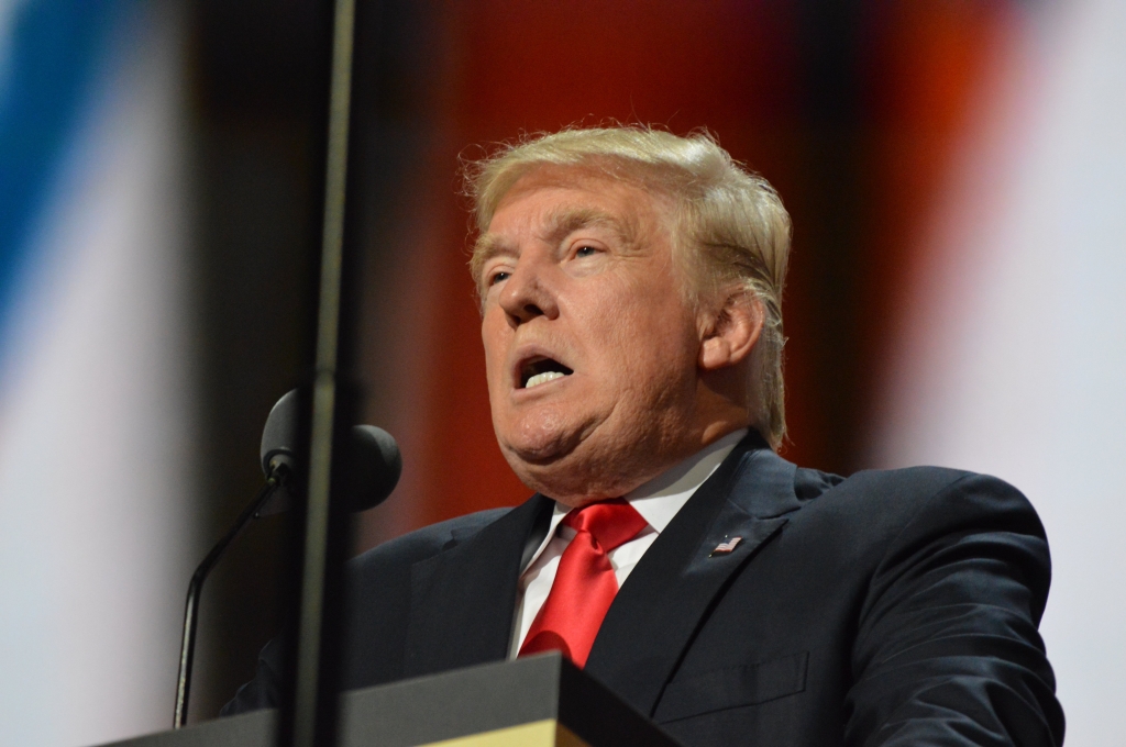 Donald Trump speaks after he accepted the nomination for president of the United States at the Republican National Convention in Cleveland Ohio on Thursday