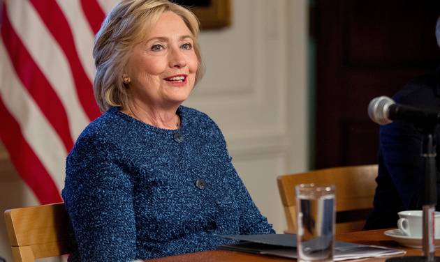 Democratic presidential candidate Hillary Clinton attends a National Security working session at the Historical Society Library in New York. Hillary Clinton's doctor says she is recovering from her pneumonia