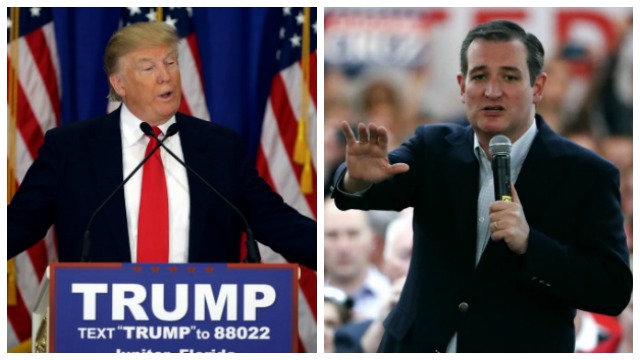 Donald Trump and Sen. Ted Cruz