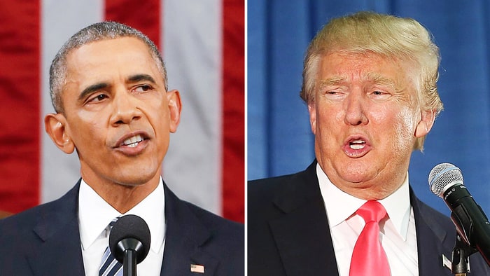 Barack Obama and Donald Trump