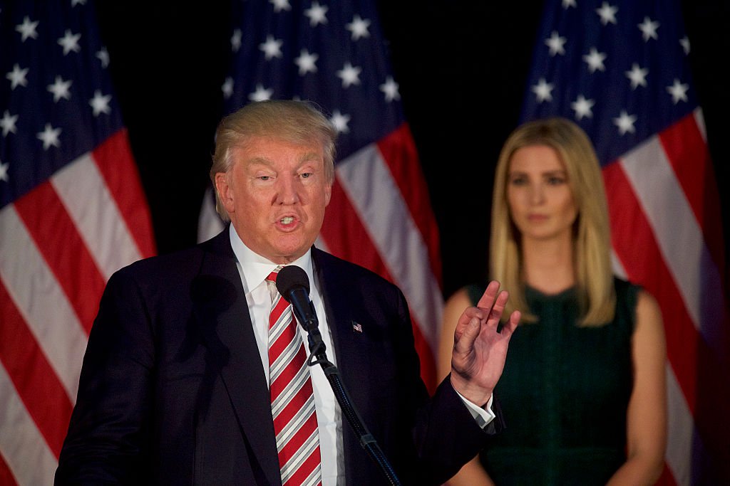 Donald Trump holds a campaign event with his daughter Ivanka at the Aston Township Community Center