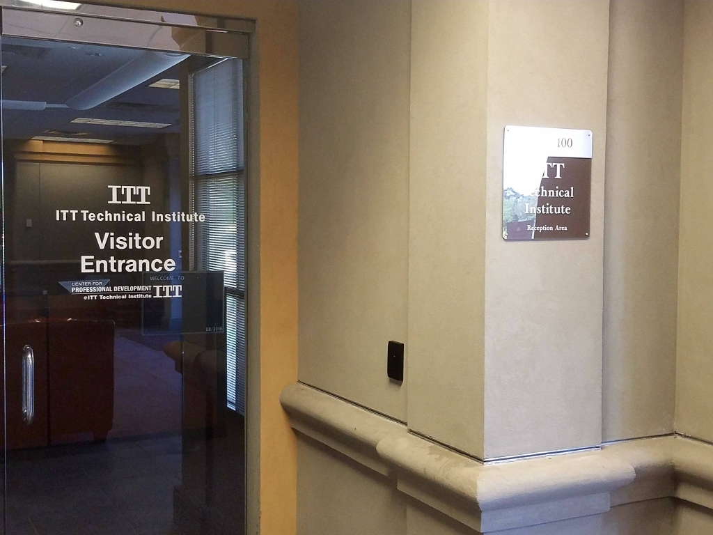 Doors Are locked at the ITT Tech Campus in Madison.          Paul Boger