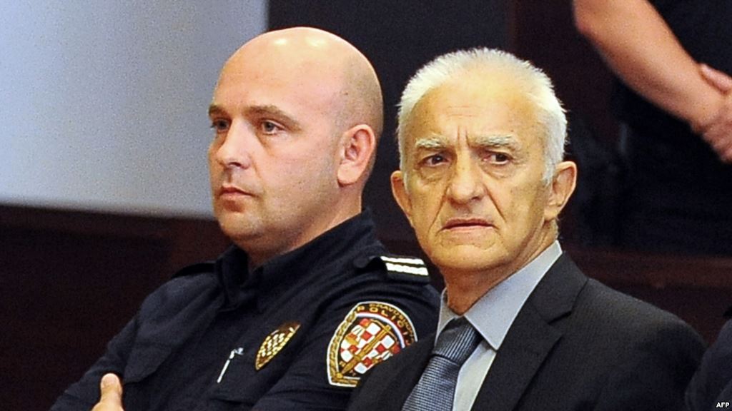 Dragan Vasiljkovic looks on prior to the trial in Split on September 20