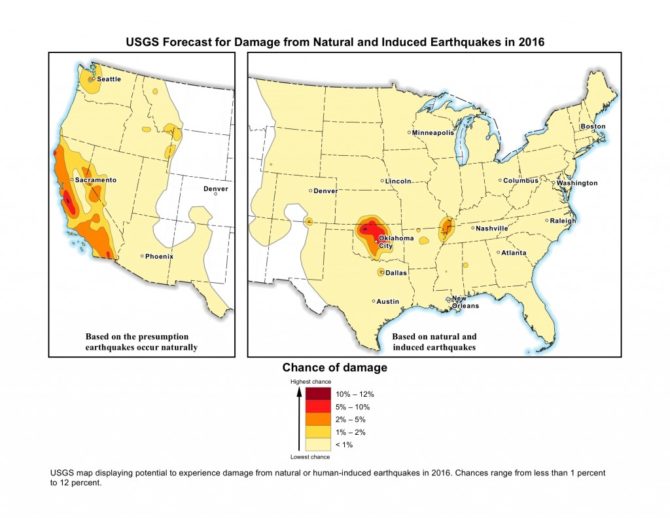 2016 Earthquake Damage Forecast For Oklahoma Is The Same As The Earthquake Potential At The San Andreas Fault