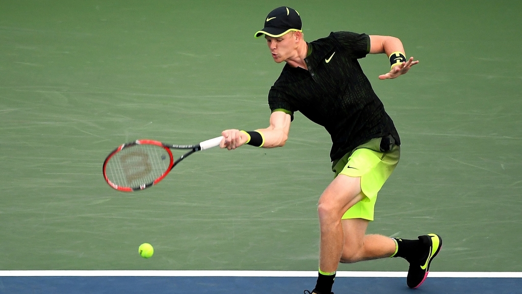 Edmund used his powerful forehand to great effect against the big-serving American Alex Goodlett  Getty Images