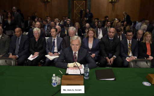 Wells Fargo Chief Executive Officer John Stumpf prepares to testify on Capitol Hill in Washington before Senate Banking Committee