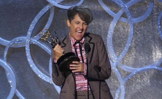 Jill Soloway accepts the award for Outstanding Directing For A Comedy Series for'Transparent at the Emmy Awards on Sept. 18