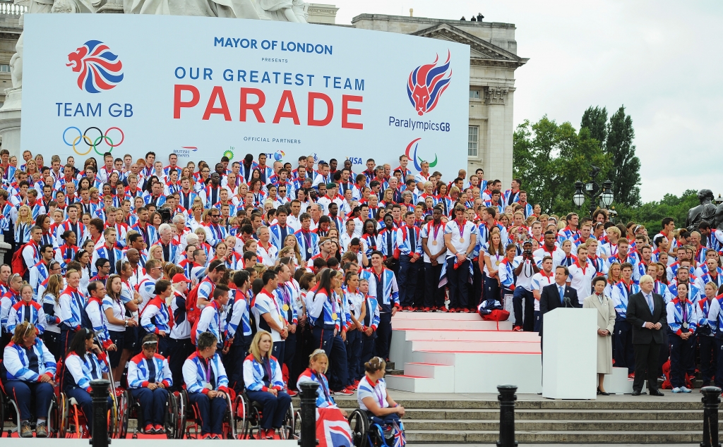 Team GB at the London 2012 celebration parade