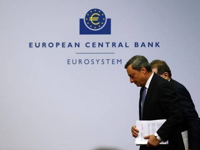 European Central Bank president Mario Draghi and vice president Vitor Constancio