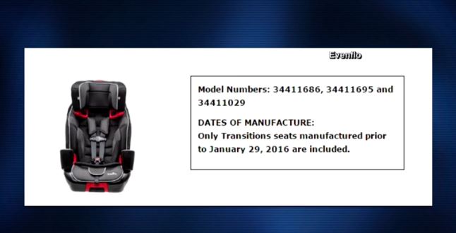 RECALL: 29742 Evolve Booster Seats Due To Child's Ability Access/Loosen Harness Adjustment Button