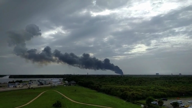 Explosion at SpaceX launch pad at Cape Canaveral