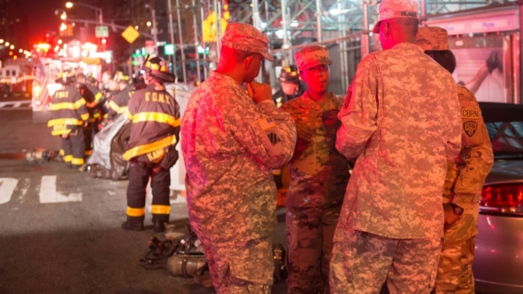 The cause of an explosion in New York's Chelsea district which injured at least 25 was not clear but local media reports suggested it had ocurred in a dumpster