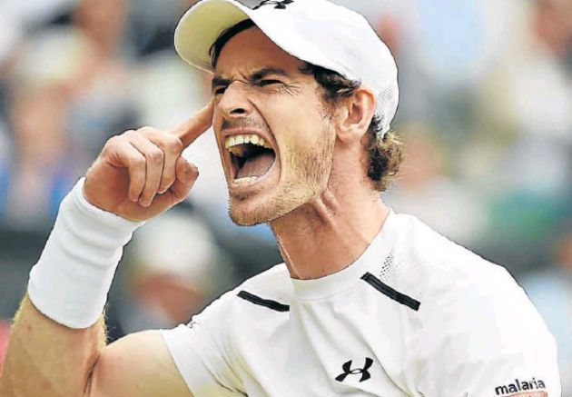 FIRED UP Andy Murray is to play a US Open quarterfinal match against Japan’s Kei Nishikori today