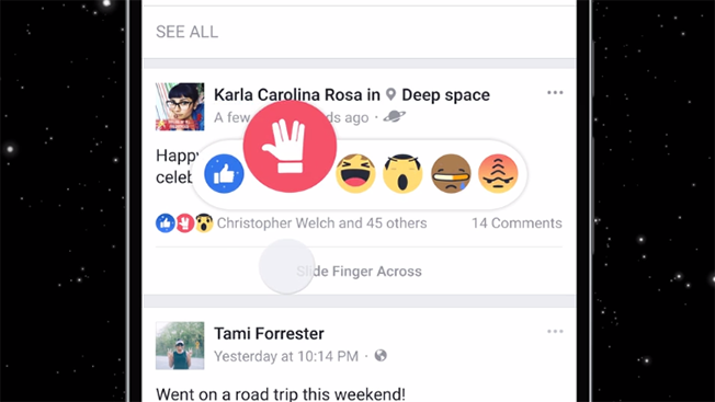 Facebook is letting Star Trek fans use themed reaction buttons for a limited time.   Medium Facebook