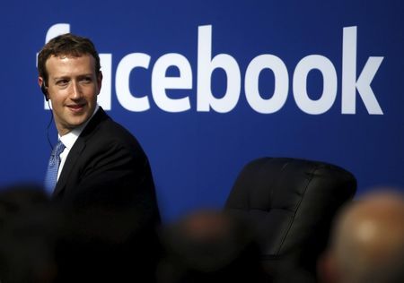 Mark Zuckerberg during a town hall at Facebook's headquarters in Menlo Park California