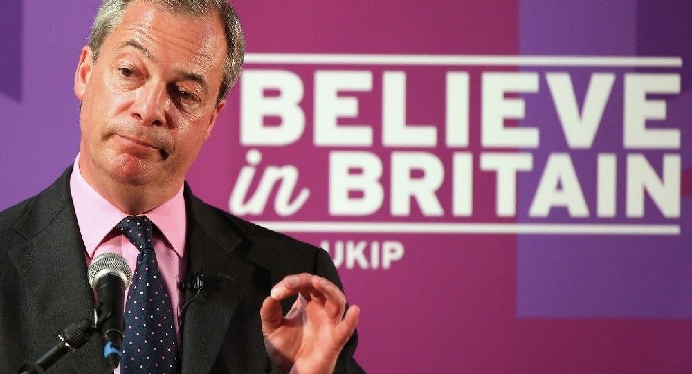 Nigel Farage the leader of the UK Independence Party